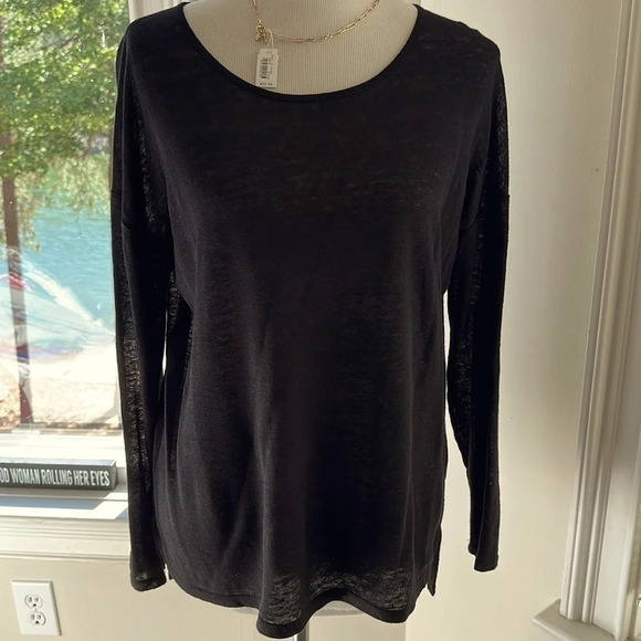 VINCE Drop Shoulder LS 100% Linen Too, Size Small, NWOT - Picture 1 of 9